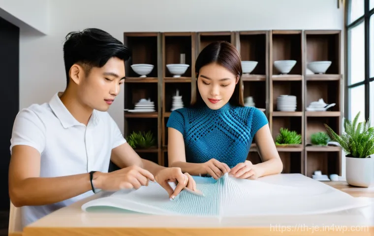 3D 프린팅 패션의 고객 피드백 활용법 - **Prompt:** "A diverse group of young, stylish Thai adults (male and female) are enthusiastically en...